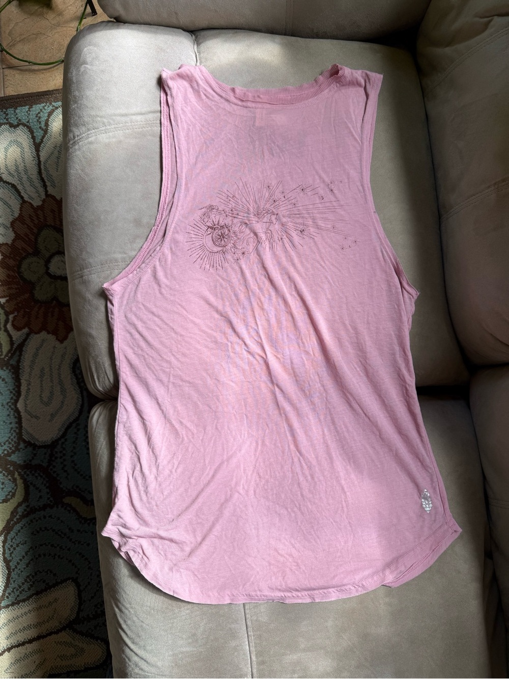 FP Movement by Free People Dusty Pink Graphic Muscle Tank